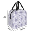 thumbnail image 2 of Pofeuu Stripes and Sprigs of Lavender Print Lunch Bag Lunch Box Large Capacity Insulated Lunch Bag for Adult, Leakproof Reusable Lunch Tote Bags for Work, 2 of 5