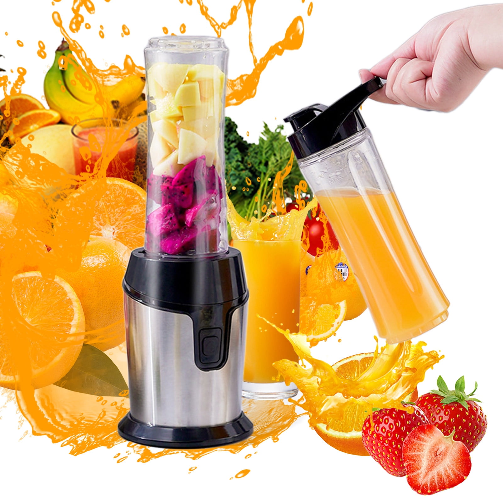 ZZkhGo Holiday Saving Portable Juicer Home Small Fruit Electric Multifunction Fry Juicer Cup Cooking Machine Walmart