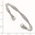 thumbnail image 2 of Sterling Silver Textured & Polished Twisted Cuff Bracelet, 2 of 5