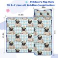 thumbnail image 5 of Pug with Crown Toddler Nap Mats for Kids Preschool,Sleeping Mat Bag or Kids,Toddler Sleeping Bag,Toddler Nap Mat or Daycare, 5 of 6