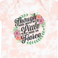 thumbnail image 4 of Inktastic Though She Be but Little She is Fierce with Flower Circle Illustration Girls Baby Bodysuit, 4 of 5