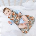 Salouo Vintage Blue Fox Family A Print Baby Sleep Sack Wearable Blanket