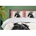 thumbnail image 4 of Ambesonne Fashion Duvet Cover Sets, Modern Woman in Coat, 2-Queen, Black Red, 4 of 7