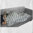 thumbnail image 6 of Eyes Soft Flannel Fleece Blanket, Repeated Illustration of Doodle Eye Motifs with Eyelashes on a Plain Background, Cozy Plush for Indoor and Outdoor Use, 50" x 60", Seafoam and White, by Ambesonne, 6 of 6