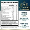 thumbnail image 3 of Eye Vitamins Supplements - 3x Strength Eye Health Vitamin with Lutein and Zeaxanthin - Vision Macular Health & Dry Eyes Support With Zinc, Vitamins C E & Minerals, Bottled in USA - 60 Capsules, 3 of 10