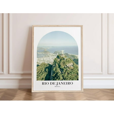 Rio De Janeiro Travel Print, Aesthetic Wall Art South American Print Christ The Redeemer, Brazil Wall Art Landmark Wall Art Rio Print Home Decor #3964, Unframed Poster Size 8x12