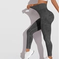 thumbnail image 4 of REgarm Workout Ribbed Seamless Leggings for Women High Waist Tummy Control Gym Leggings Athletic Yoga Pants Gray,L, 4 of 6