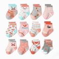 thumbnail image 4 of CAUYDY 5 6 7 Years Kids Girls Cute Socks Set 12PC Children Grip Crew Socks Spring Summer Fall Winter Sizes 5-7 Years, 4 of 4