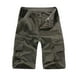 thumbnail image 2 of Mens Shorts Carga Estilo Recortado con Bolsillos de Botón de Cremallera, Pantalones Cortos Casuales de Poliéster Sólido para Hombre, 2 of 3