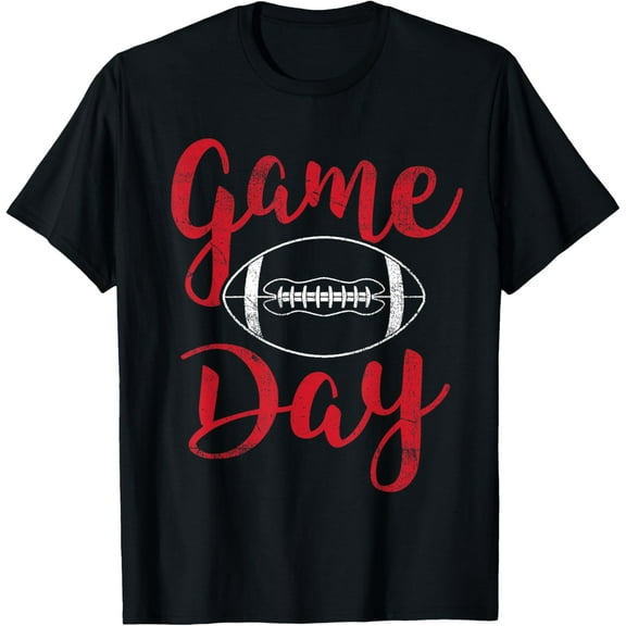 Game Day Football T-Shirt Cute Football Top Women T-Shirt