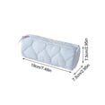 thumbnail image 3 of Dvumao Pencil Case Cute Quilted Soft Puffy Pen Bag Portable Zipper Stationery Pouch Makeup Cosmetic Office Nylon 7.48 x 2.95 x 2.95 Inch, 3 of 6