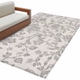 thumbnail image 2 of 3'x5' Area Rugs, Farmhouse Flower Indoor Outdoor Area Rug for Living Room Bedroom, Botanical Vintage Grey Leaf Plant Washable Bathroom Rugs Kitchen Floor Carpet Mats Home Decor Aesthetic, 2 of 8