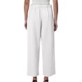 thumbnail image 7 of Lumtrix Linen Pants Women Petite Straight Leg Summer Beach Cotton Linen Wide Leg Lounge Pants High Waisted Casual Plus Size Trousers White XL, 7 of 7