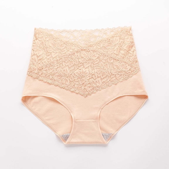 CHUMUD Underwear for Women High Waisted Full Coverage Briefs Soft Breathable Lace Tummy Control Panties
