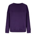 thumbnail image 3 of Fall Sweatshirts For Women Halloween Women's Crew Neck Sweatshirt Oversized Long Sleeve Pullover Tops Casual Fall Clothes Fashion Solid Color Plain Shirts Crewneck Sweatshirts With Pockets, 3 of 6