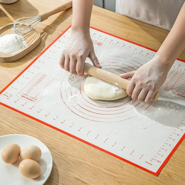 Non Slip Silicone Pastry Mat, 16 x 24 Inch Thick Baking Mat for