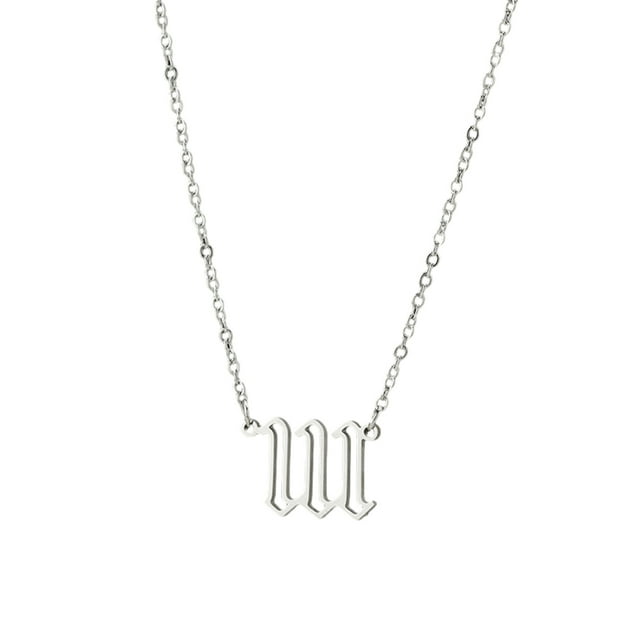 relayinert Collier Polyvalent en Acier Inoxydable avec Pendentif Chiffre Accessoire de Mode Tendance Colliers Exquis Couleur Acier 111