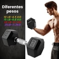 thumbnail image 2 of Juego de Mancuernas Hexagonales de 10/15/20/25 lb, 2 Pesas de Hierro Fundido con Recubrimiento de Neopreno, Agarre Antideslizante, Entrenamiento en Casa o Gimnasio, Uso Profesional (20, Libras), 2 of 8