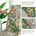 thumbnail image 5 of Yayeee 2 Pack Dining Chair Covers Stretch Parson Chairs Slipcovers Seat Protector, Beige Floral Garden, 5 of 6