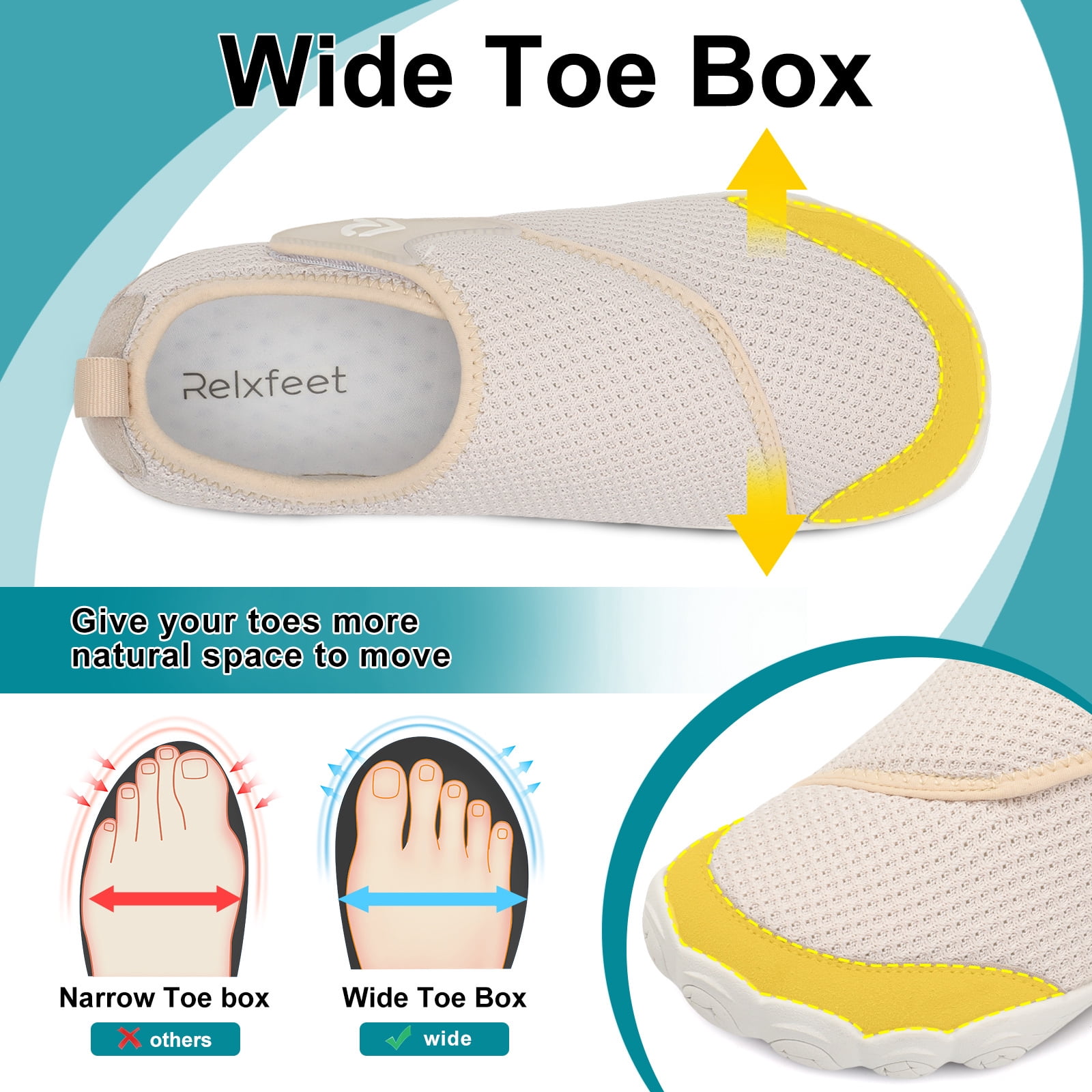 Leisfit Women Men Wide Diabetic Barefoot Shoes Adjustable Walking Sneakers