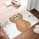 thumbnail image 4 of Balery Cute Sloth In Yoga Pose Tree Felpudo de franela, resistente a las manchas y a la decoloración, para uso interior y exterior, fácil de limpiar, 40 x 60 cm, 4 of 7