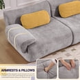 thumbnail image 6 of Muumblus Modular Sectional Sofa with Movable Ottoman, Oversized L-Shaped Cloud Sofa with Chaise, Boneless Deep Seat Living Room Couch, Gray Chenille, 6 of 12