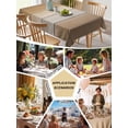 thumbnail image 5 of Brown Ombre Table Cloth, Vintage Country Wooden Waterproof Tablecloth for Rectangle Tables, Reusable Washable Fabric Table Cover for Restaurant Kitchen Dining Tables 60"x84", 5 of 6