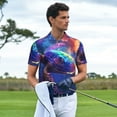 thumbnail image 3 of Fotbe Starry Sky Turtle Camiseta Polo de Golf para Hombre con Estampado – Camisa Deportiva Transpirable con Cuello Abotonado-Large, 3 of 6