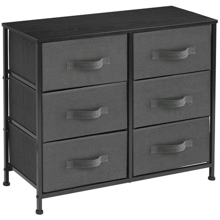 Extra Wide Dresser Organizer With 6 Drawers Black Walmart Com