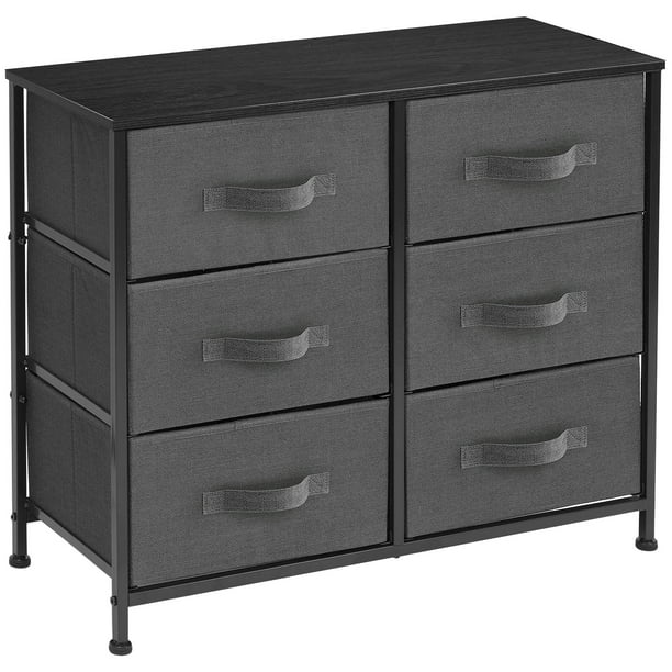 Extra Wide Dresser Organizer With 6 Drawers Black Walmart Com Walmart Com