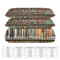 thumbnail image 2 of 3 Pcs Soft Bedding Set, Includes 1 Duvet Cover with Zipper And 2 Pillow Shams,Library Bookshelf Full(79"×90"), 2 of 8