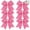 Pink, variant on Jinswick 6PCS 8" Large Glitter Cheer Bows Colorful Shimmer Shiny Cheer Hair Bows Elastic Band Ponytail Holder for Cheerleader Girls Sports -Red Black