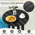 thumbnail image 3 of Spaco 21.5 Inch Round Bar Table Patio HDPE Bar Height Dining Table with Slatted Tabletop, Patio Table for Outdoor as Garden, Yard, Black, 3 of 9