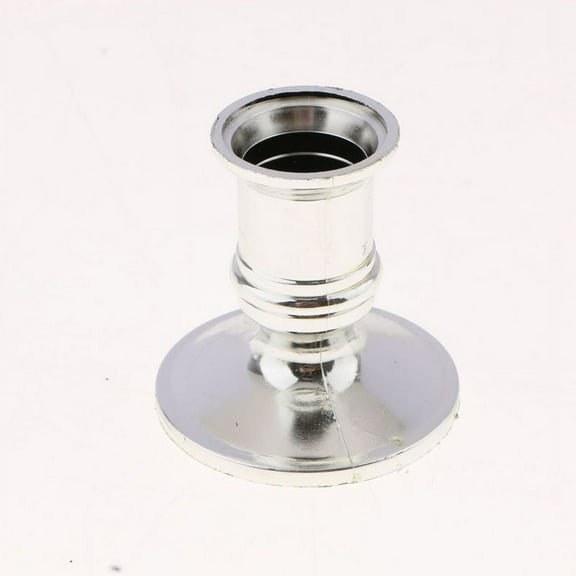 4pcs Silver Taper Candle Holders for Standard Candlepoles - Traditional Shape