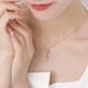 thumbnail image 4 of Diseño Delicado Rosa Flor Circón Colgante Collar Chapado en Oro Rose Charms Rose Fresh Sweet Collarbone Cadena de Moda Colgante Flor Rosa, 4 of 8