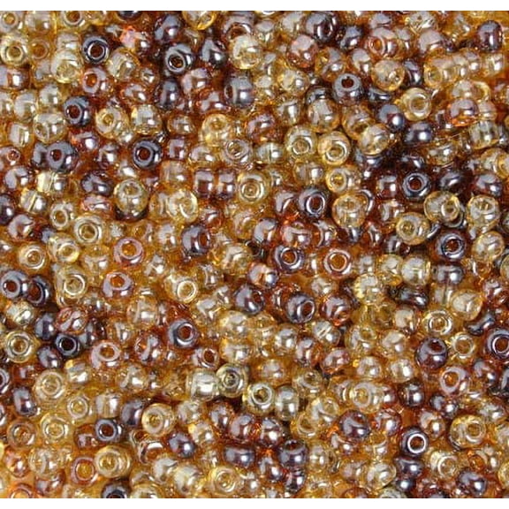 John Bead Czech Pony Beads 2/0 Topaz Luster Mix Bead for Jewelry Making Crafts, 500g