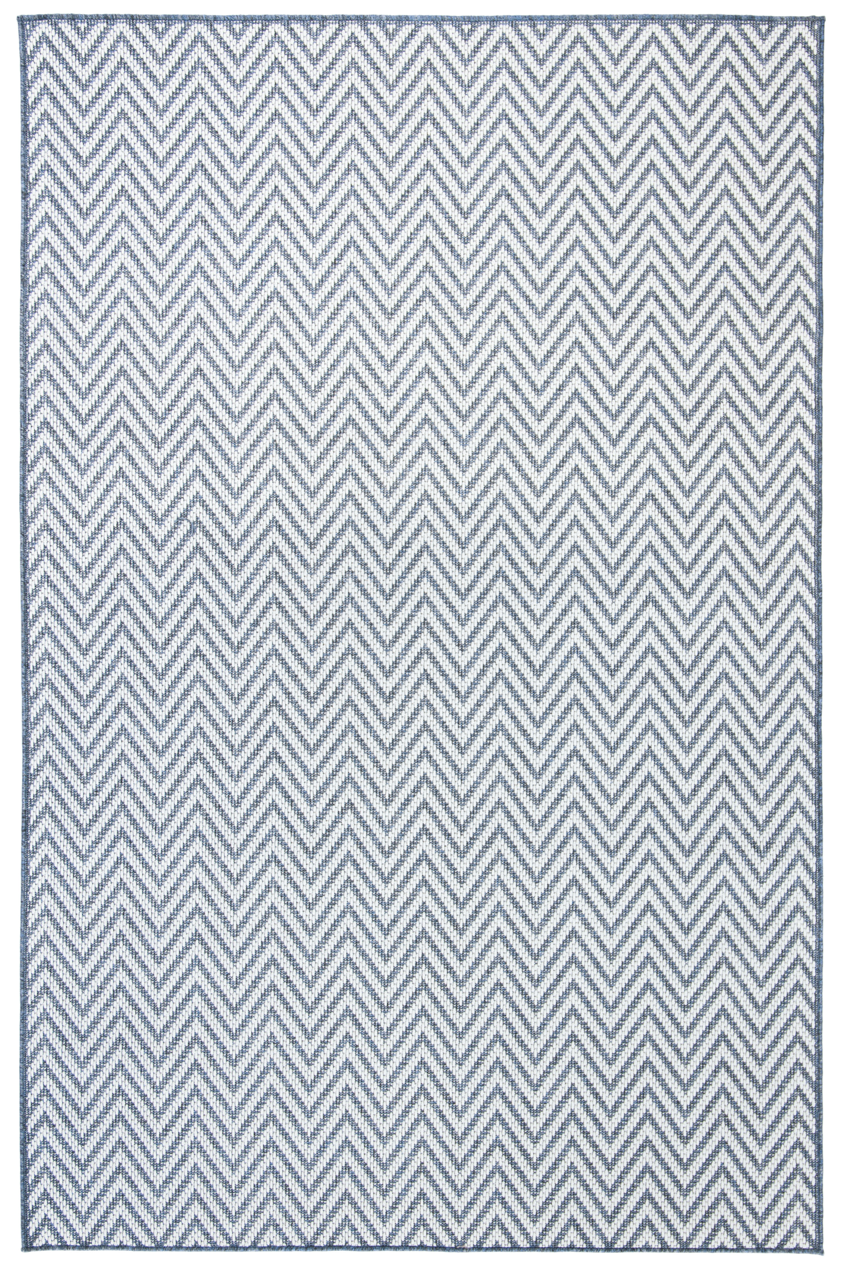 SAFAVIEH Machine Washable Rug Indoor/Outdoor Bermuda Collection - Bermuda Kandace Geometric Machine Washable Indoor/Outdoor Area Rug, Blue/Cream, 5'3" x 7'6"