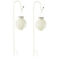 thumbnail image 5 of Pure Garden Set of 2 LED Solar Outdoor Lights with 2 Shepherd Hooks, White, 5 of 9
