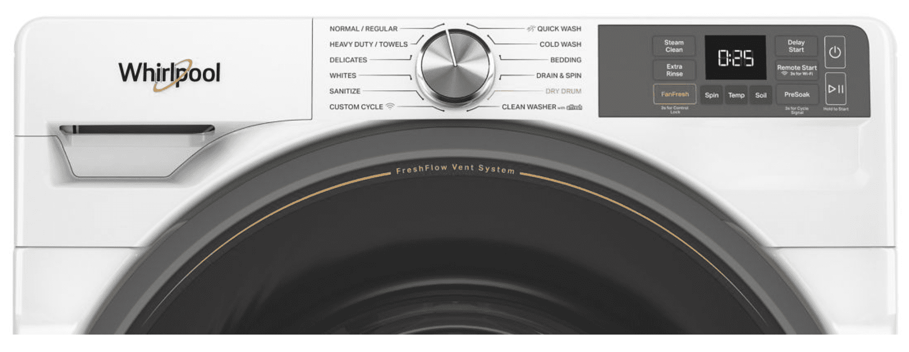 Whirlpool WFW5720RW 4.5 cu. ft. Smart Front Load Washer FreshFlow Vent System