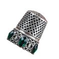 thumbnail image 1 of Sewing Thimble Finger Protector for Quilting Needlework Craft Accessories with Crystal, 1 of 9