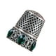 thumbnail image 1 of Protector de dedos de dedal para coser, resistente, estilo vintage Plata con Cristal, 1 of 9