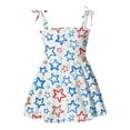 thumbnail image 2 of Bouanq 4th of july baby girl outfits Stripe Dress Independence Day Outfits Kids Patriotic Clothes July 4th Toddler Girls Stripe Dress 1- 6 Years, 2 of 7