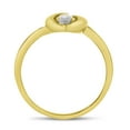 thumbnail image 5 of 10k Yellow Gold Round White Topaz Heart Ring, 5 of 6