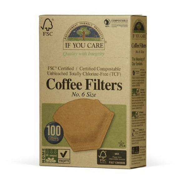 If You Care 100% Unbleached Coffee Filter, No. 6, 100 Ct