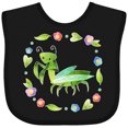 thumbnail image 3 of Inktastic Praying Mantis with Flowers and Leaves Boys or Girls Baby Bib, 3 of 4