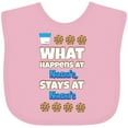 thumbnail image 3 of Inktastic What Happens at Nana's Boys or Girls Baby Bib, 3 of 4