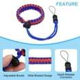 thumbnail image 4 of Unique Bargains Camera Wrist Straps, Polyester Adjustable Braided Hand Strap with Quick Release Connector, Blue Red, 4 of 6