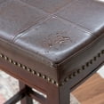 thumbnail image 4 of Linon Cessford 32" Backless Indoor Bar Stool, Dark Brown with Brown Faux Leather, Includes 1 Stool, 4 of 11