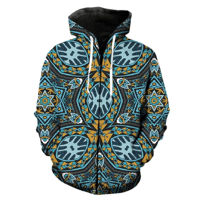 Sudadera con capucha y cremallera de estilo nacional retro para hombre, con estampado 3D para adolescentes, de gran tamaño, estilo hip hop, estilo Harajuku, divertida y genial, unisex.