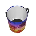 thumbnail image 3 of Easygdp Palm Trees at Sunset Large Dirty Clothes Hamper, Lightweight Storage Basket, Household Laundry Bag with Handle - Small, 3 of 8